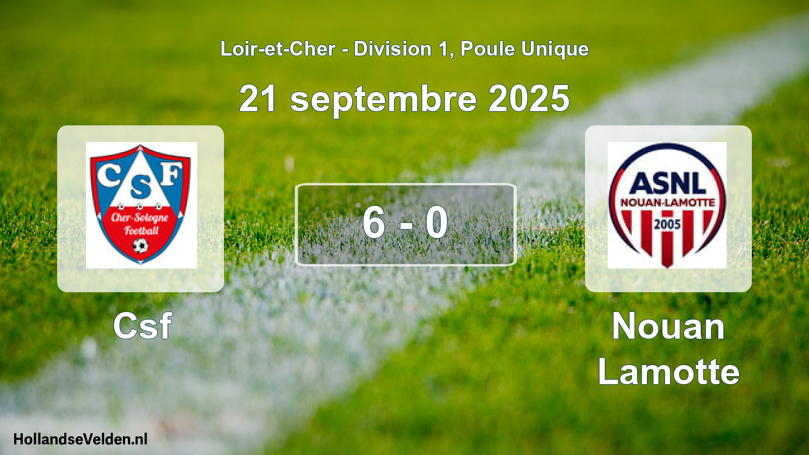 Gespeelde wedstrijd: Csf - Nouan Lamotte 6 - 0 (21 september 2025)