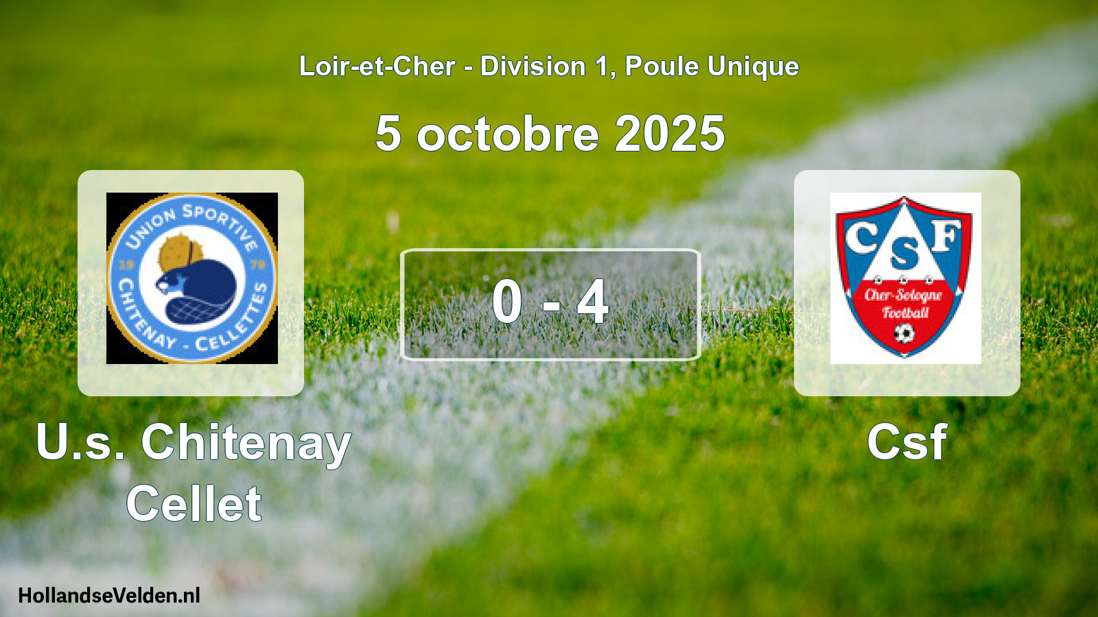 Gespeelde wedstrijd: U.s. Chitenay Cellet - Csf 0 - 4 (5 oktober 2025)