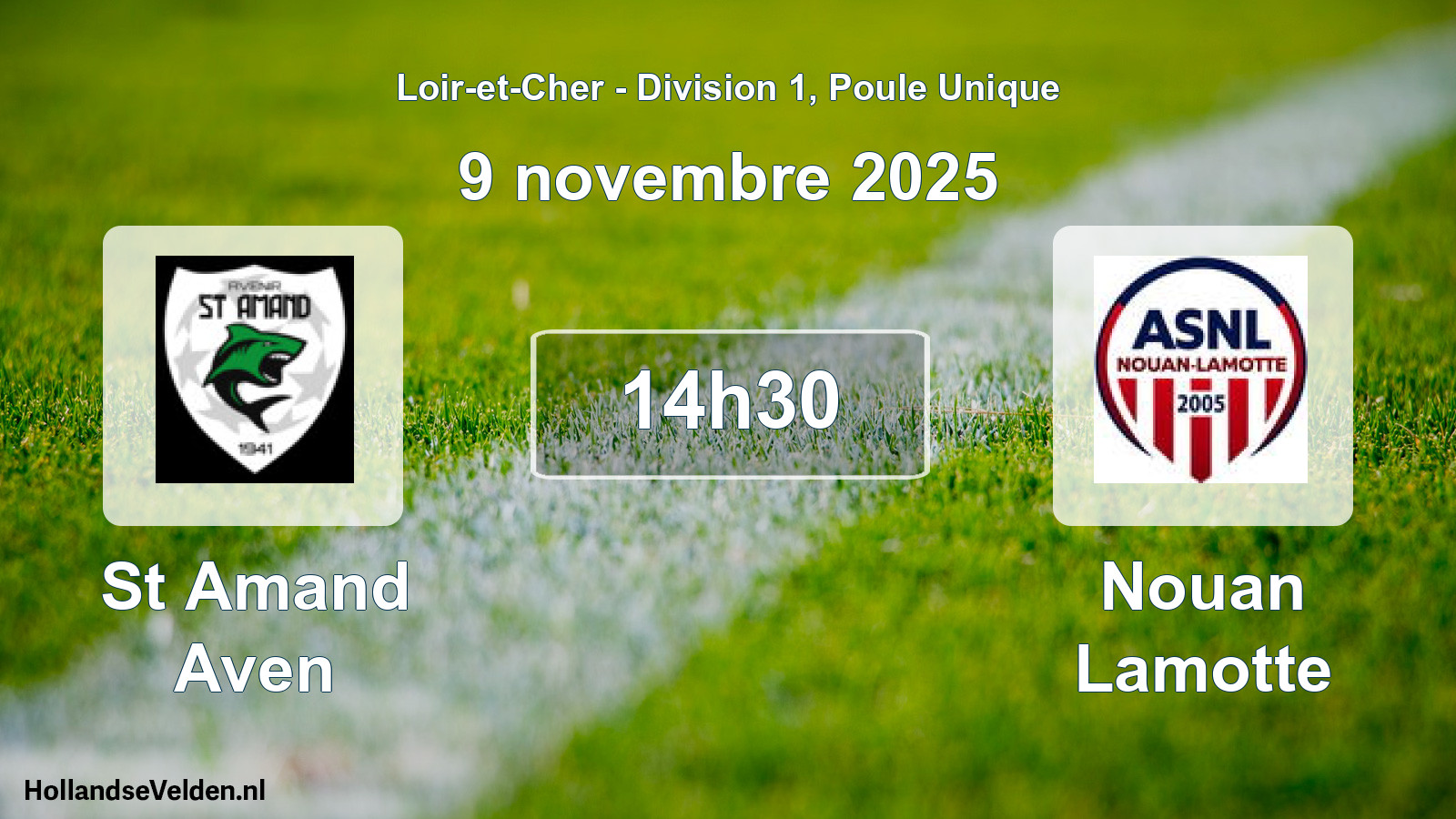 Geplande wedstrijd: St Amand Aven - Nouan Lamotte (9 novembre 2025)