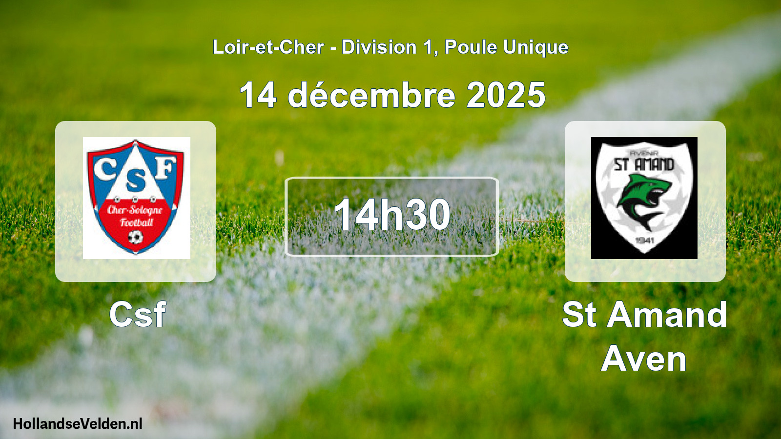 Scheduled Match: Csf - St Amand Aven (14 December 2025)