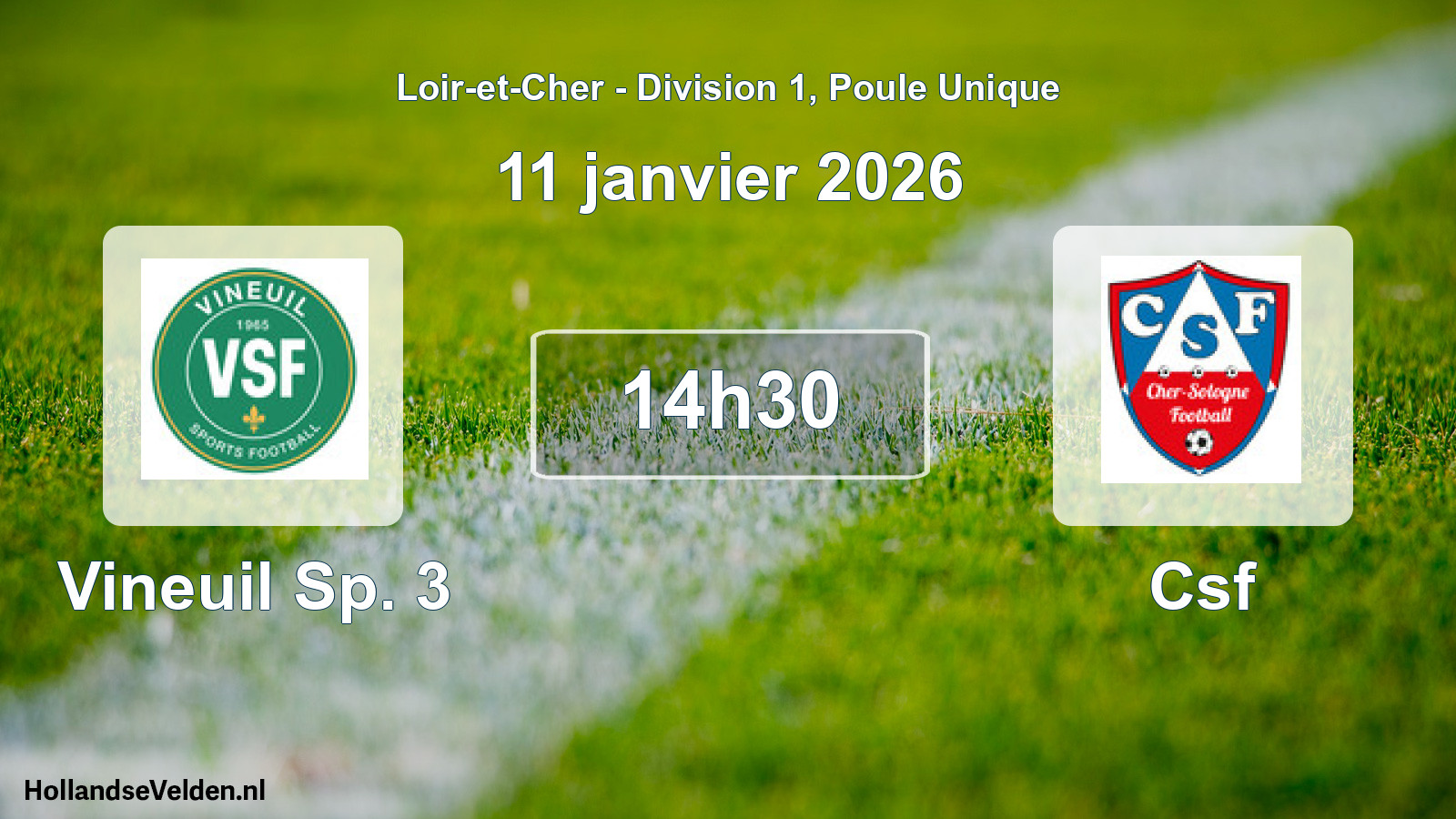 Scheduled Match: Vineuil Sp. 3 - Csf (11 January 2026)
