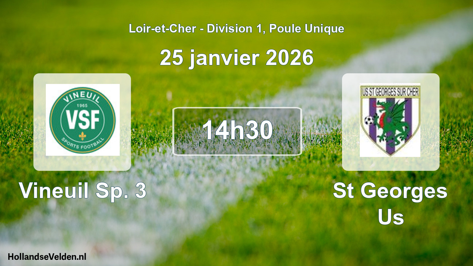 Geplande wedstrijd: Vineuil Sp. 3 - St Georges Us (25 janvier 2026)