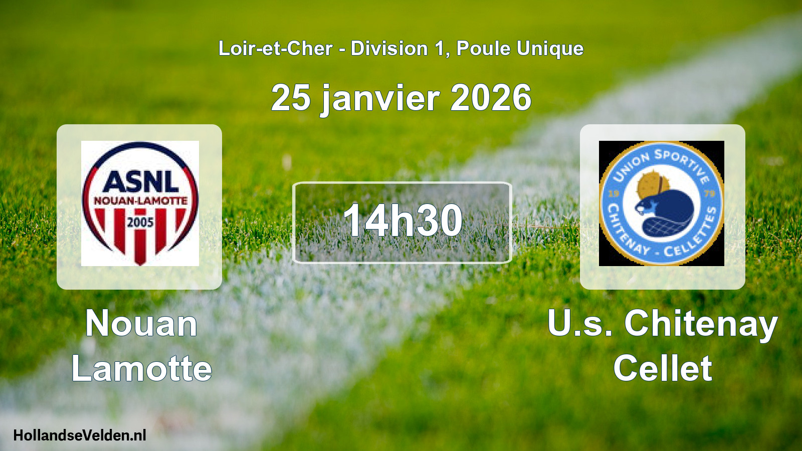 Geplande wedstrijd: Nouan Lamotte - U.s. Chitenay Cellet (25 januari 2026)