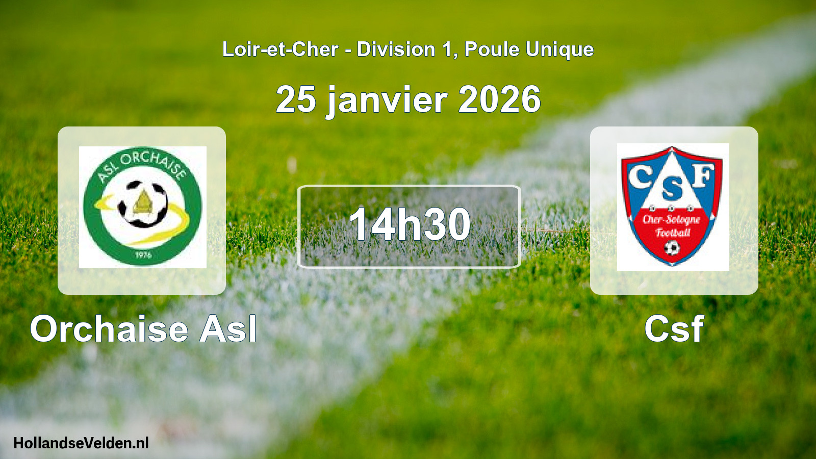 Scheduled Match: Orchaise Asl - Csf (25 January 2026)