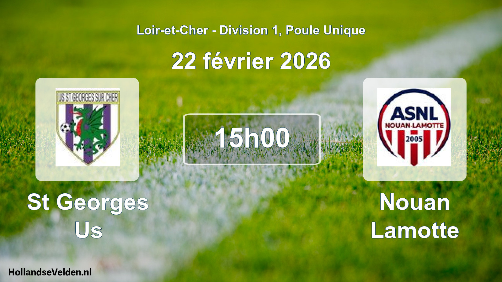 Scheduled Match: St Georges Us - Nouan Lamotte (22 February 2026)