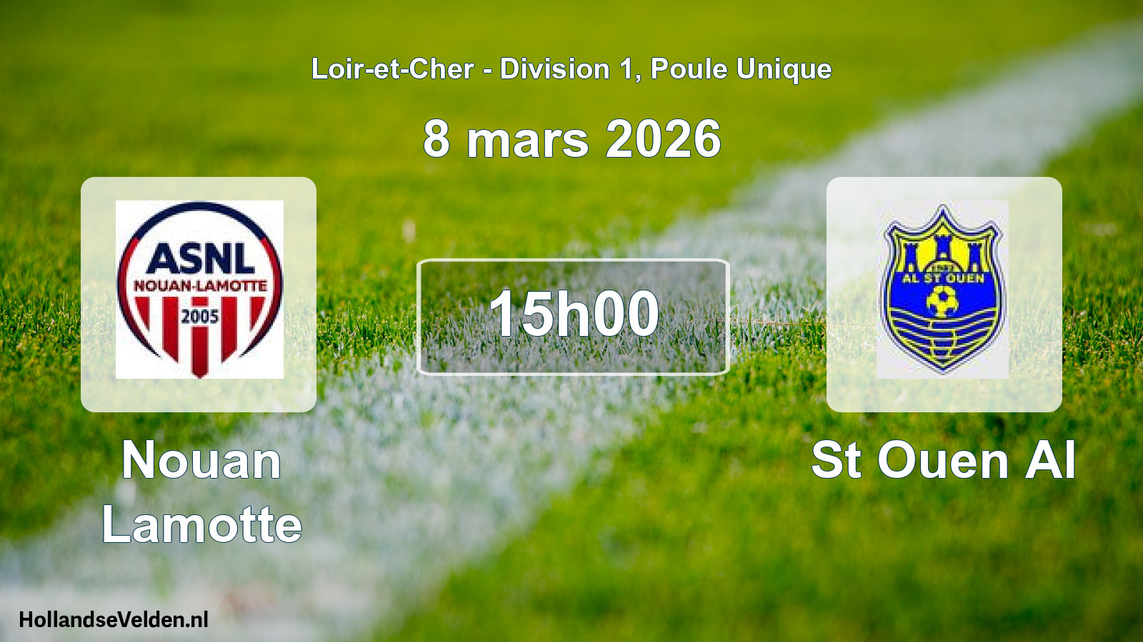 Geplande wedstrijd: Nouan Lamotte - St Ouen Al (8 maart 2026)