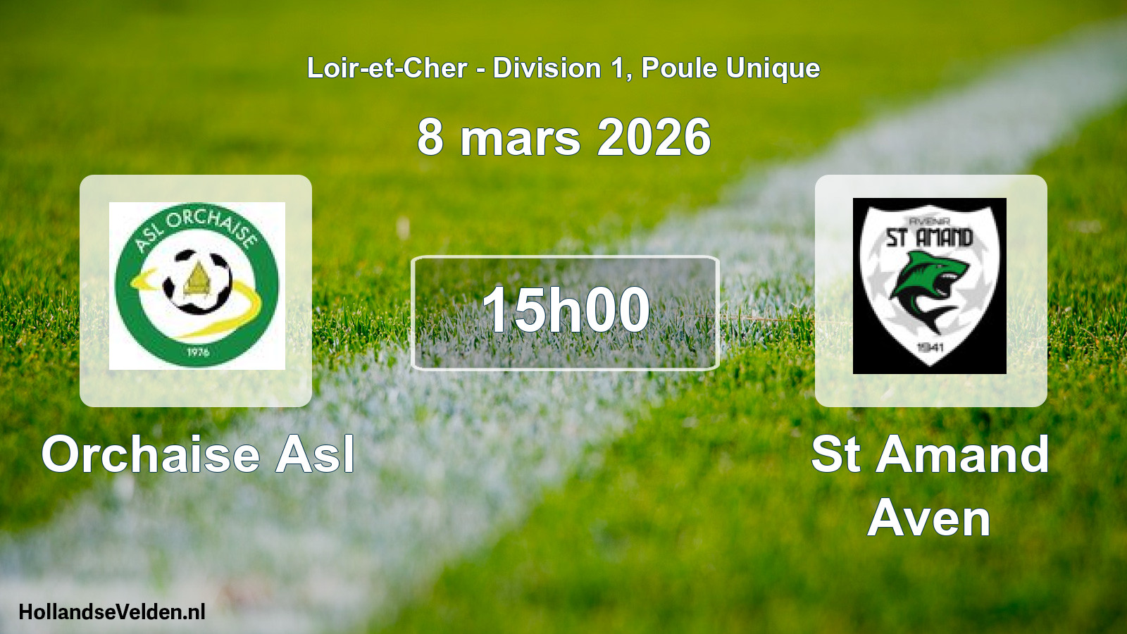 Scheduled Match: Orchaise Asl - St Amand Aven (8 March 2026)