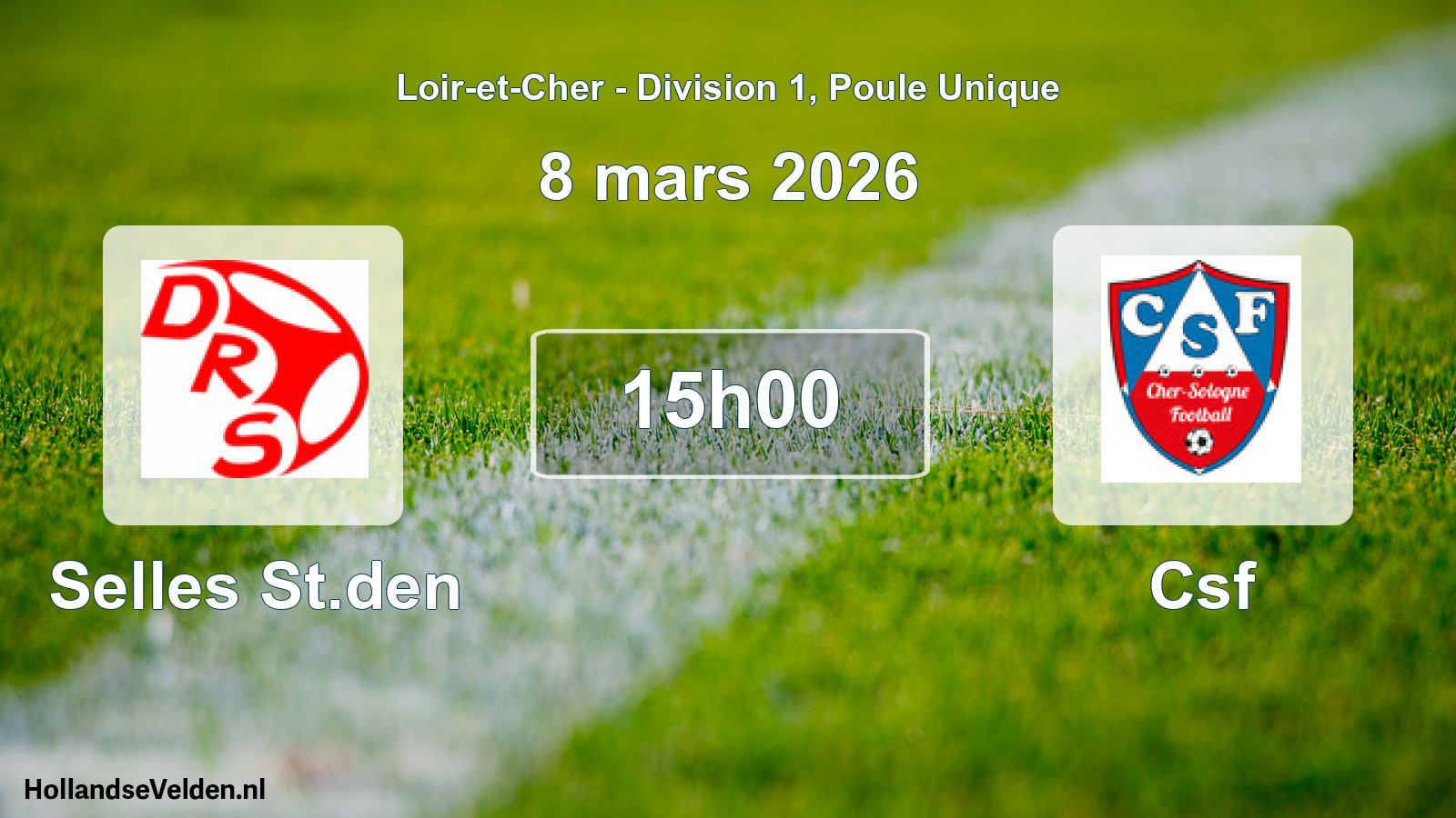Geplande wedstrijd: Selles St.den - Csf (8 maart 2026)