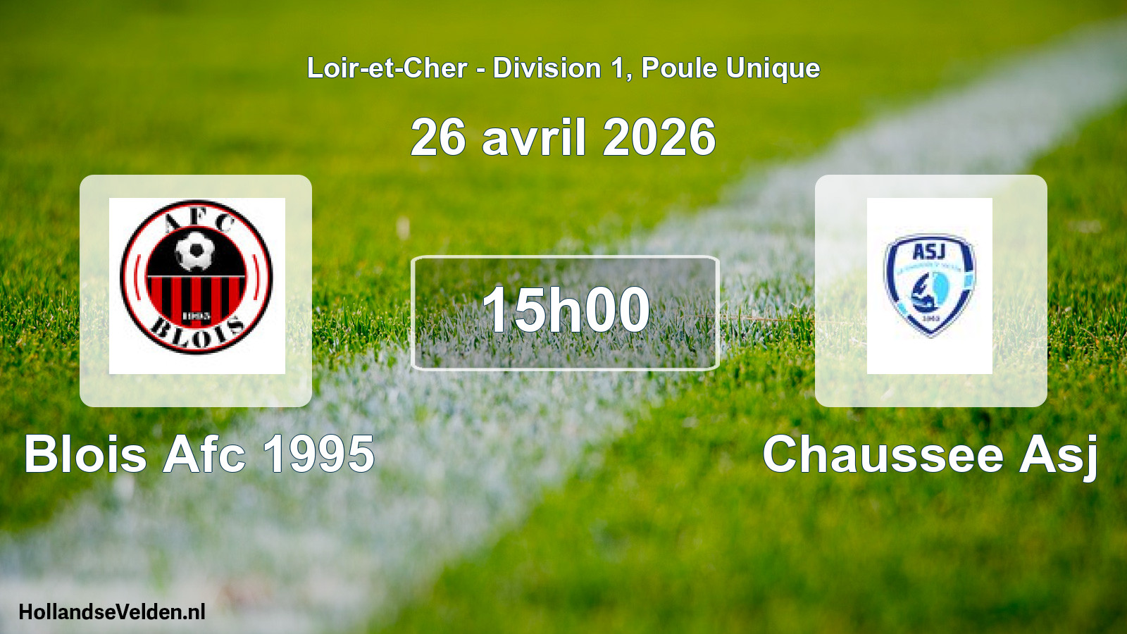 Geplande wedstrijd: Blois Afc 1995 - Chaussee Asj (26 avril 2026)