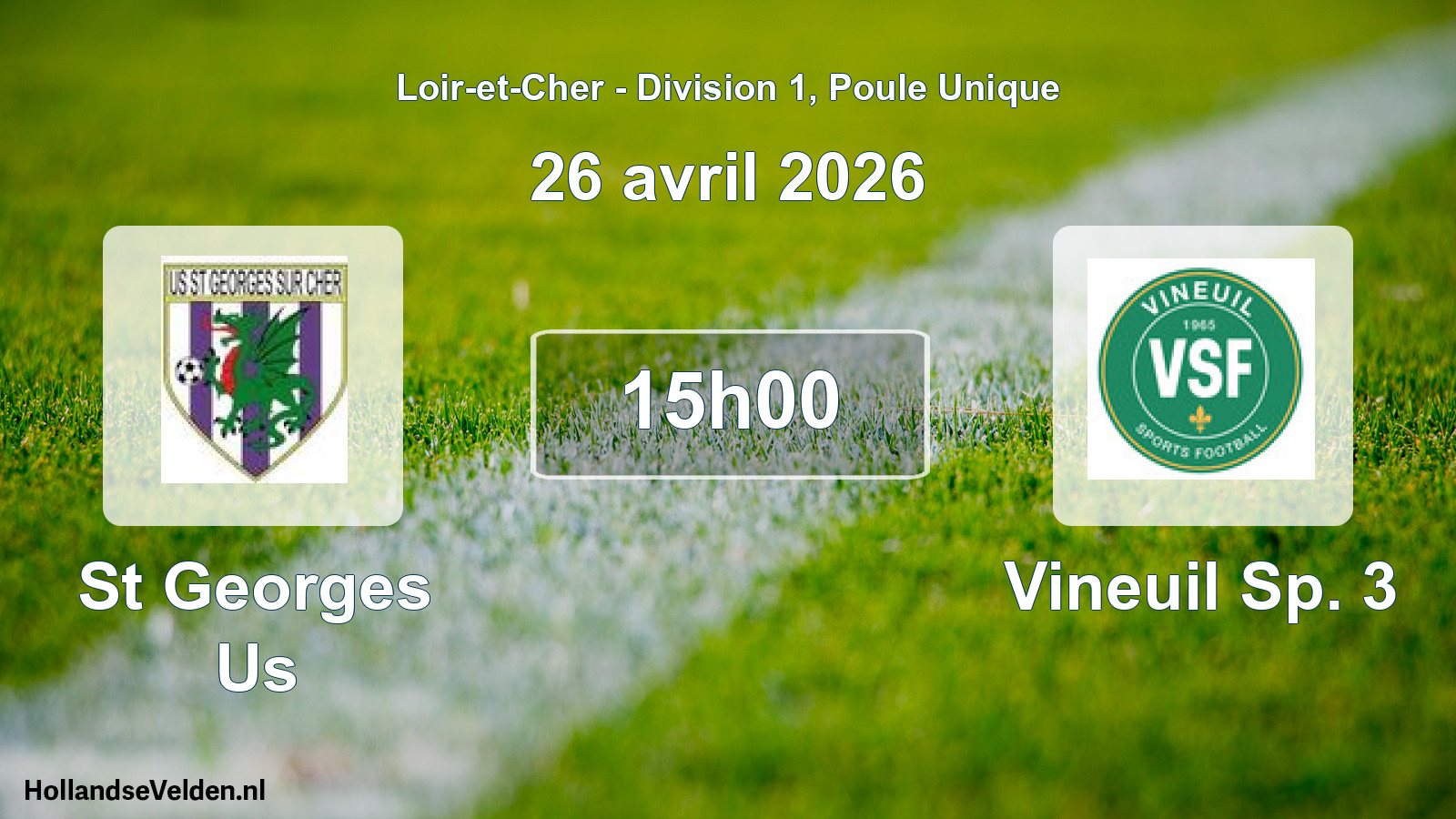 Geplande wedstrijd: St Georges Us - Vineuil Sp. 3 (26 avril 2026)