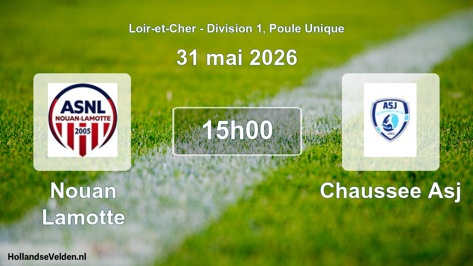 Geplande wedstrijd: Nouan Lamotte - Chaussee Asj (31 mai 2026)