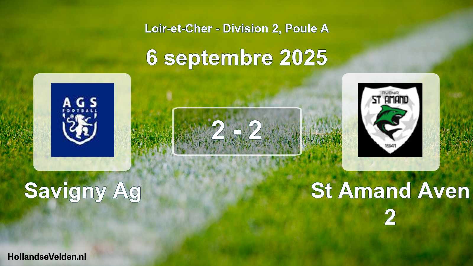 Gespeelde wedstrijd: Savigny Ag - St Amand Aven 2 2 - 2 (6 septembre 2025)