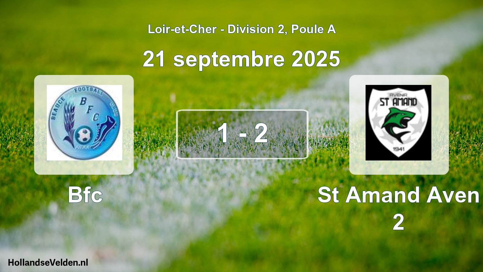 Gespeelde wedstrijd: Bfc - St Amand Aven 2 1 - 2 (21 september 2025)