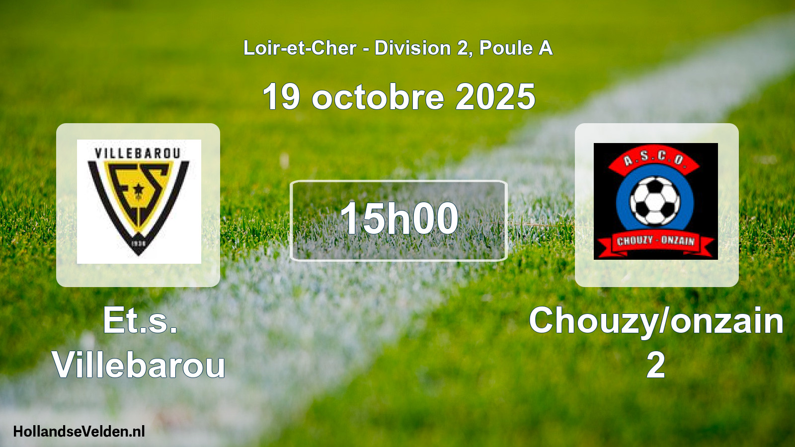 Geplande wedstrijd: Et.s. Villebarou - Chouzy/onzain 2 (19 oktober 2025)