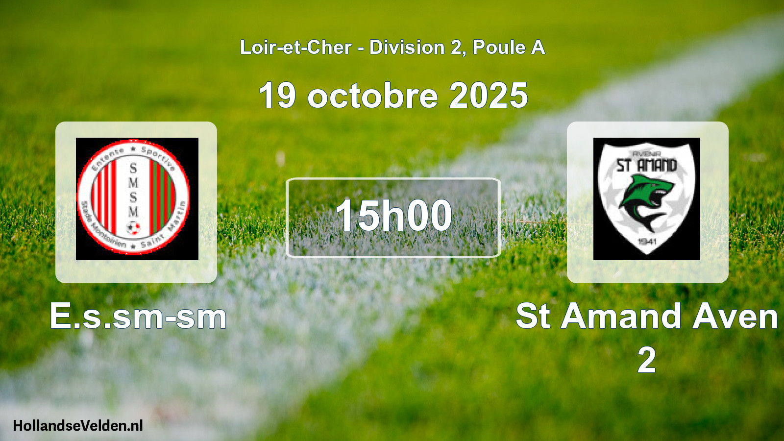 Geplande wedstrijd: E.s.sm-sm - St Amand Aven 2 (19 octobre 2025)