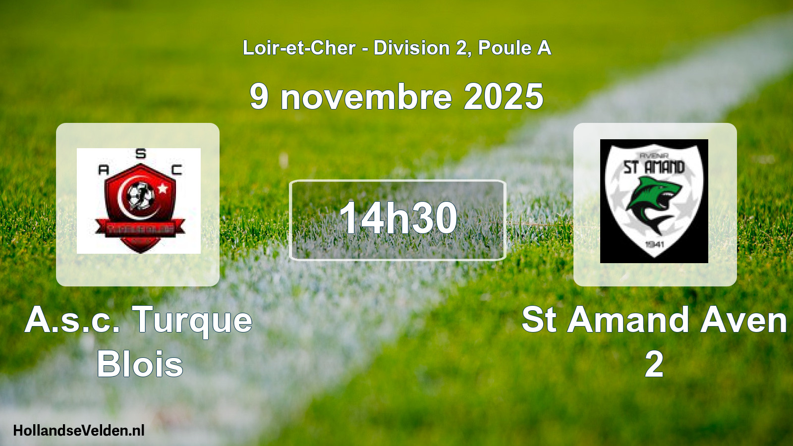 Geplande wedstrijd: A.s.c. Turque Blois - St Amand Aven 2 (9 novembre 2025)