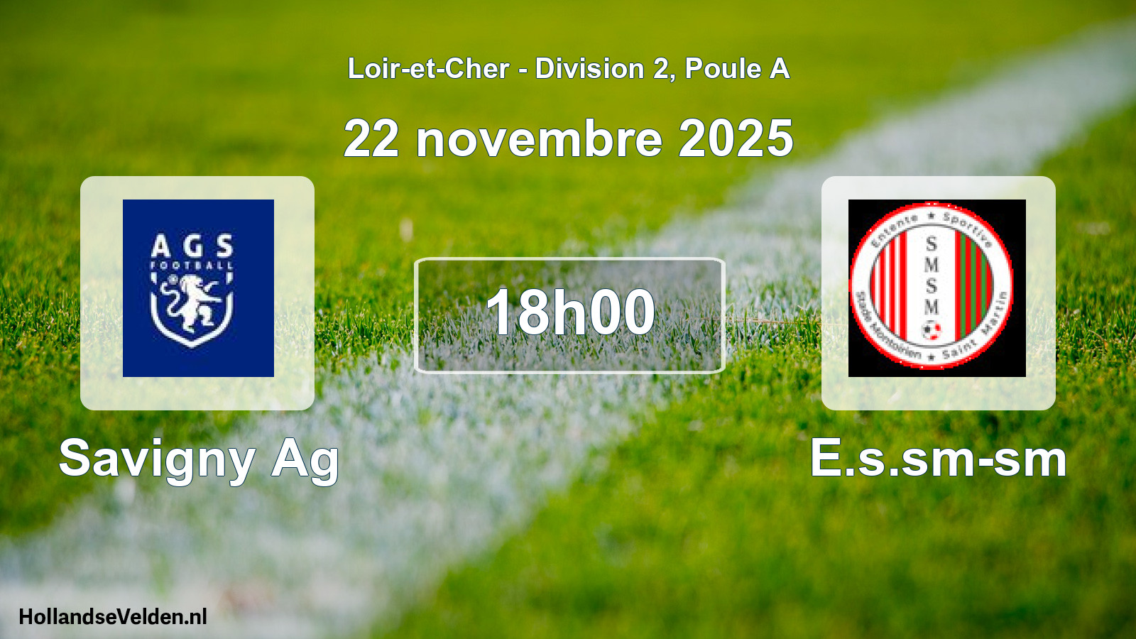 Geplande wedstrijd: Savigny Ag - E.s.sm-sm (22 novembre 2025)