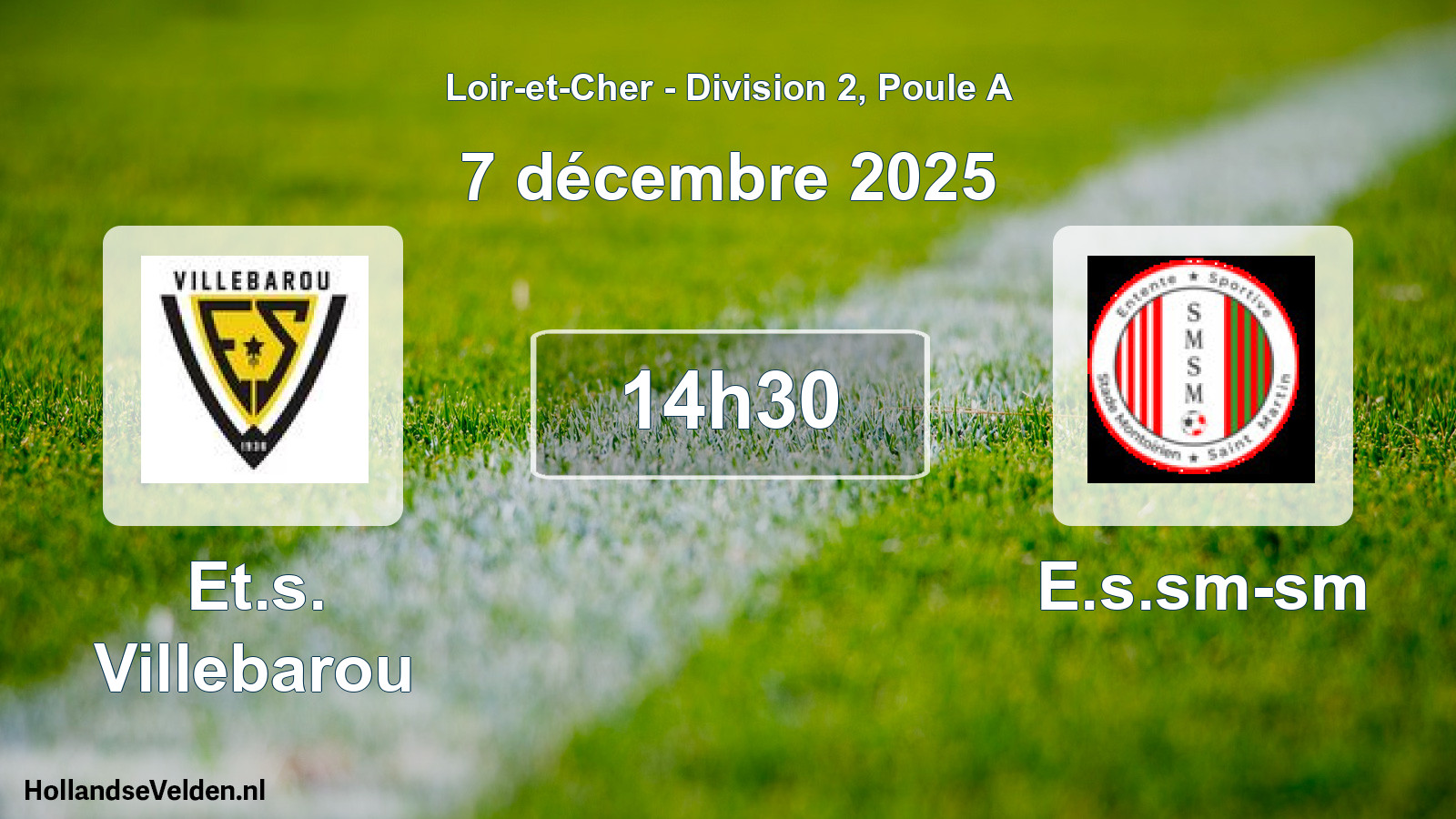 Geplande wedstrijd: Et.s. Villebarou - E.s.sm-sm (7 december 2025)