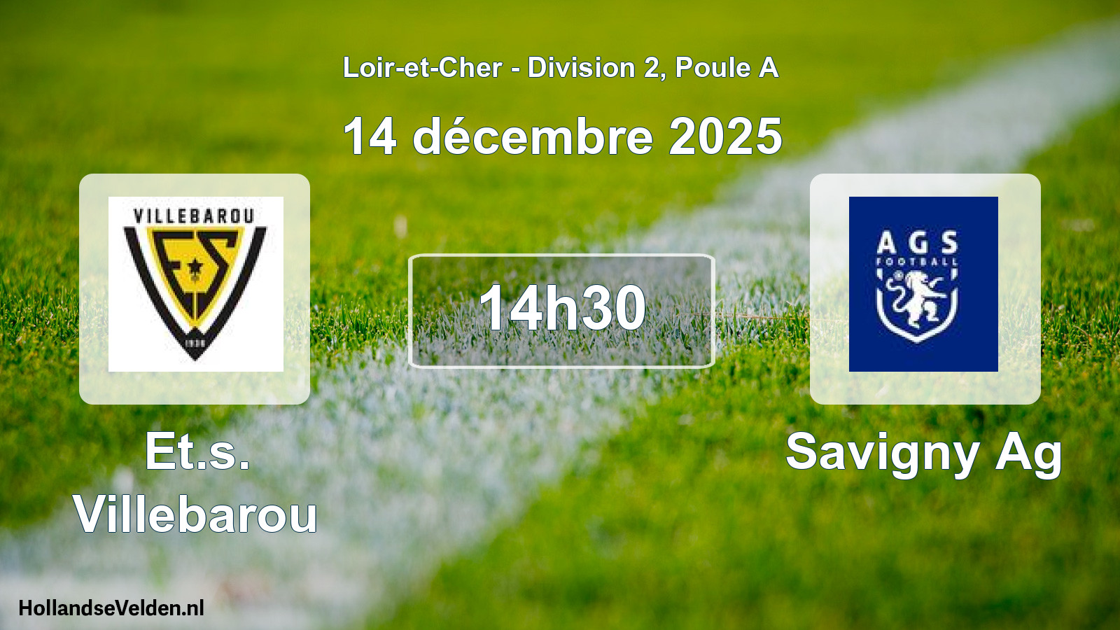 Geplande wedstrijd: Et.s. Villebarou - Savigny Ag (14 décembre 2025)