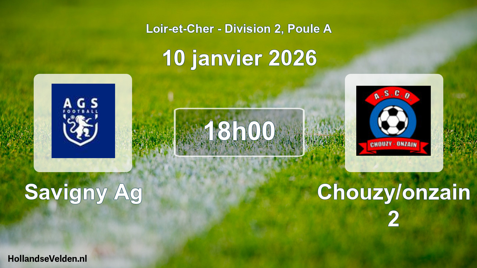 Geplande wedstrijd: Savigny Ag - Chouzy/onzain 2 (10 janvier 2026)