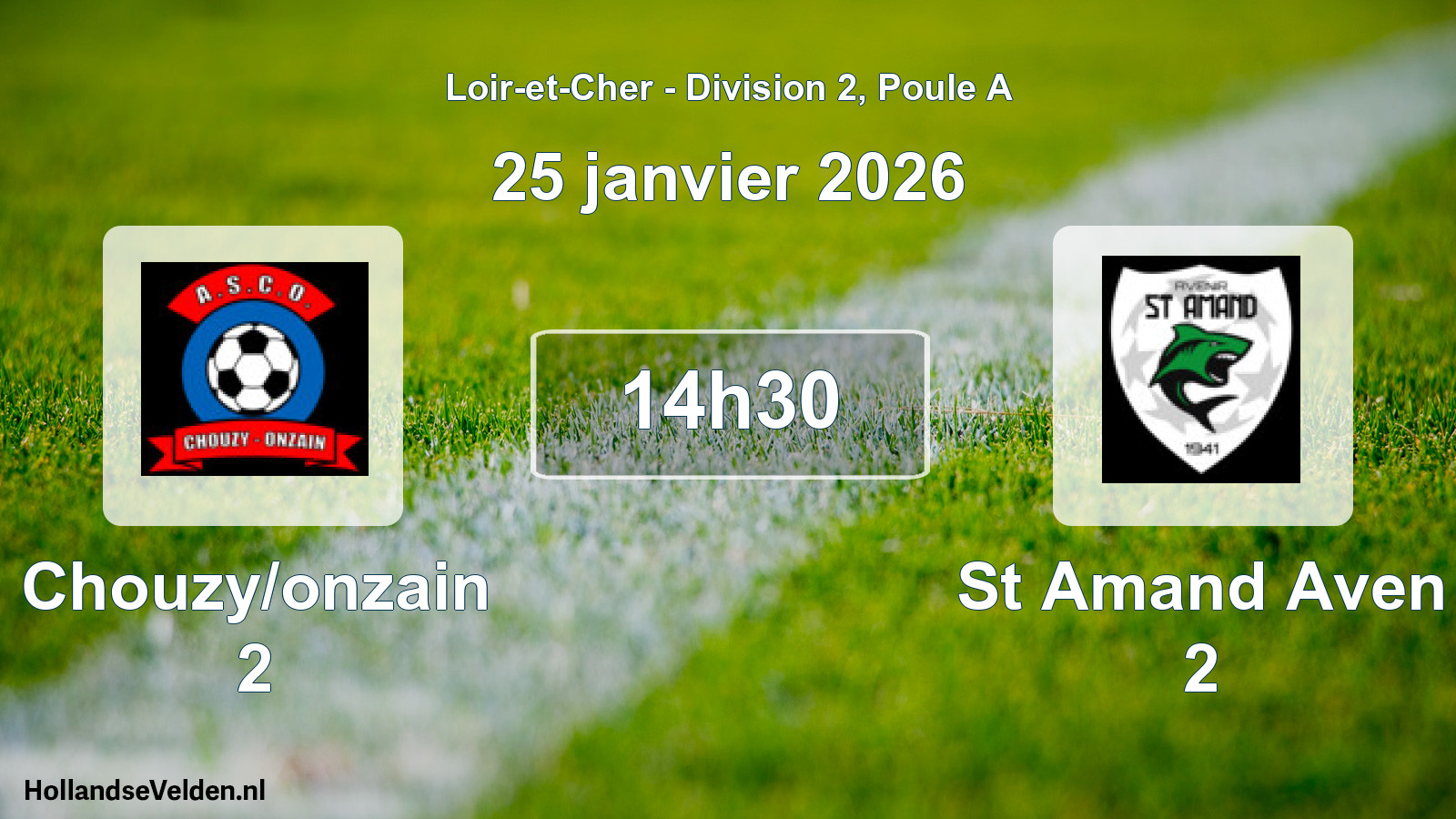 Scheduled Match: Chouzy/onzain 2 - St Amand Aven 2 (25 January 2026)