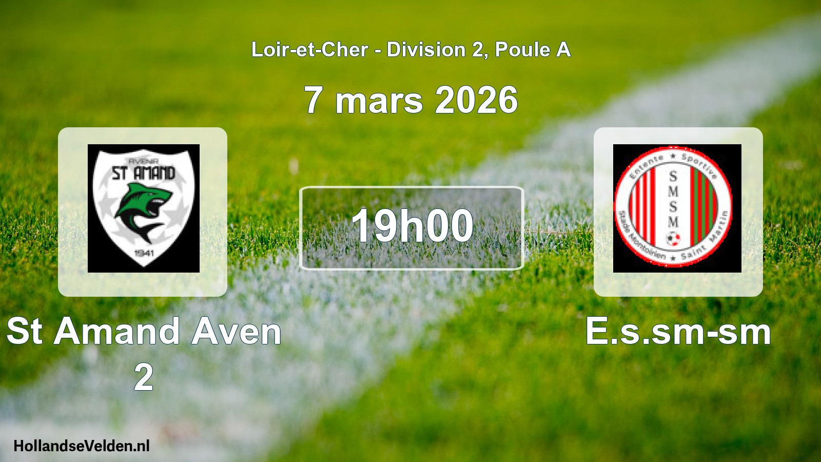 Geplande wedstrijd: St Amand Aven 2 - E.s.sm-sm (7 maart 2026)