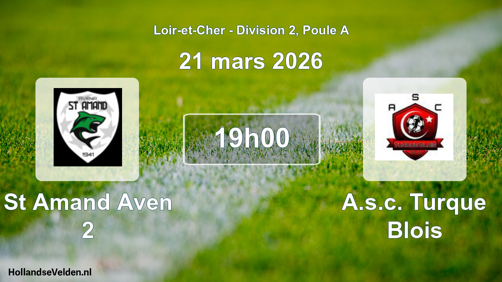 Geplande wedstrijd: St Amand Aven 2 - A.s.c. Turque Blois (21 mars 2026)