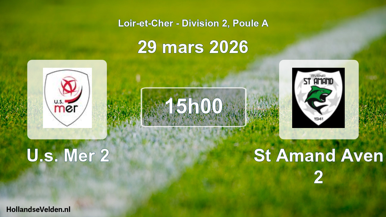 Geplande wedstrijd: U.s. Mer 2 - St Amand Aven 2 (29 mars 2026)