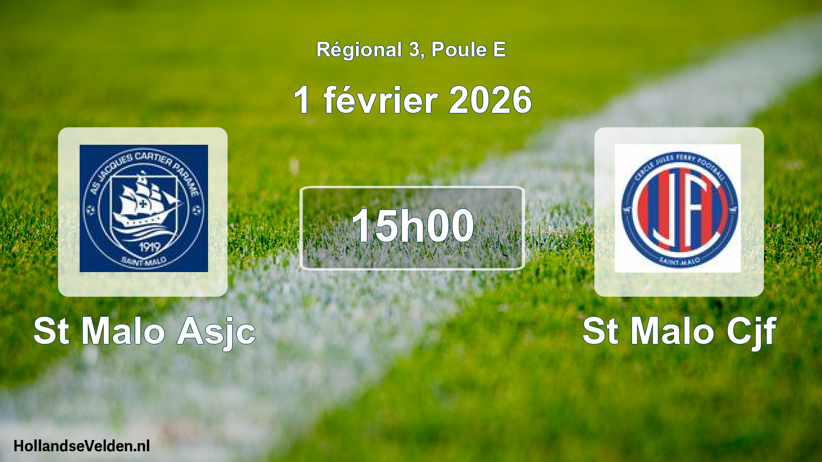 Geplande wedstrijd: St Malo Asjc - St Malo Cjf (1 février 2026)