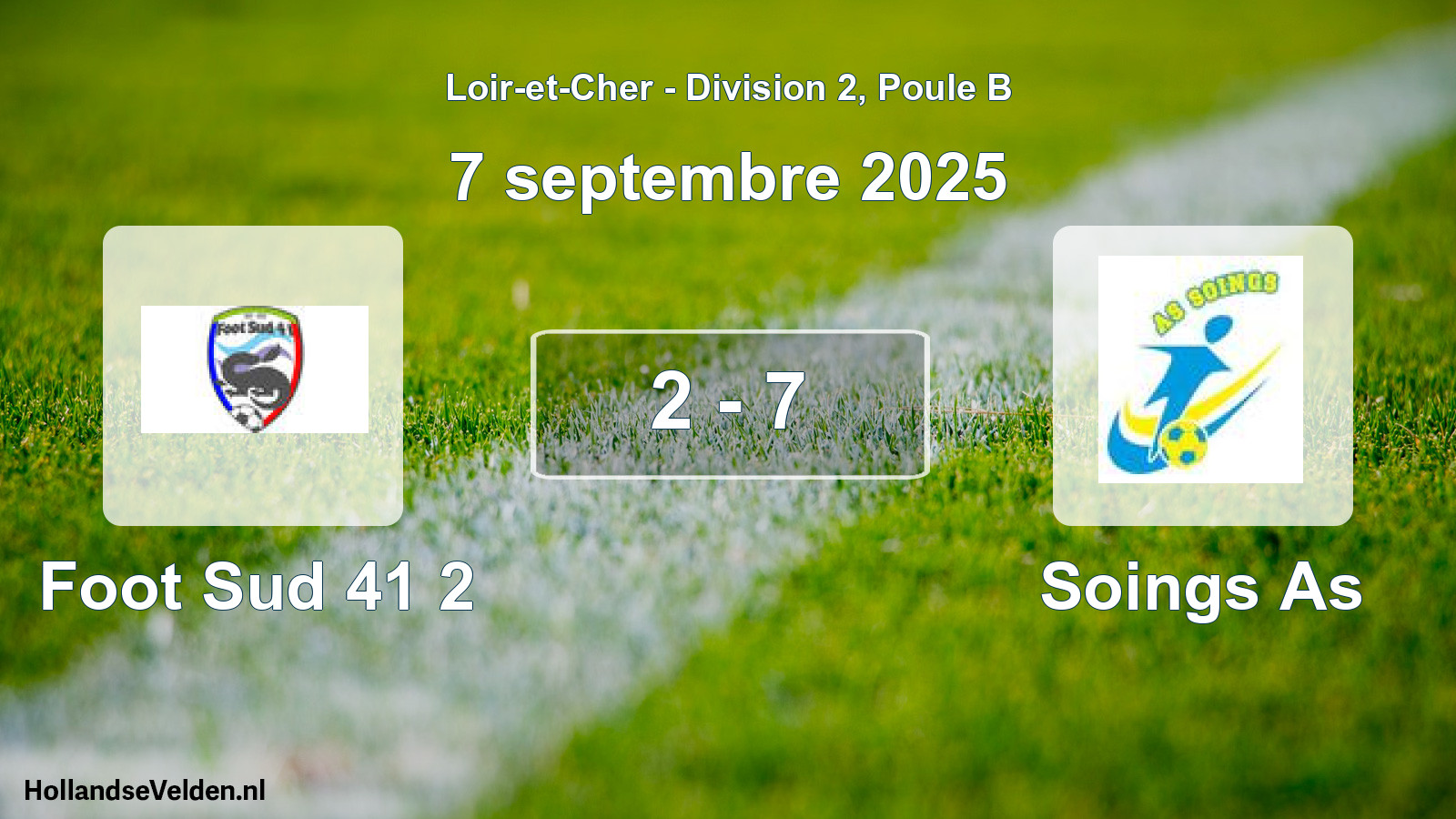 Total number of matches played: Foot Sud 41 2 - Soings As 2 - 7 (7 September 2025)
