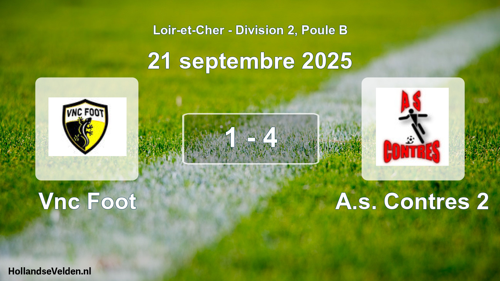 Gespeelde wedstrijd: Vnc Foot - A.s. Contres 2 1 - 4 (21 septembre 2025)