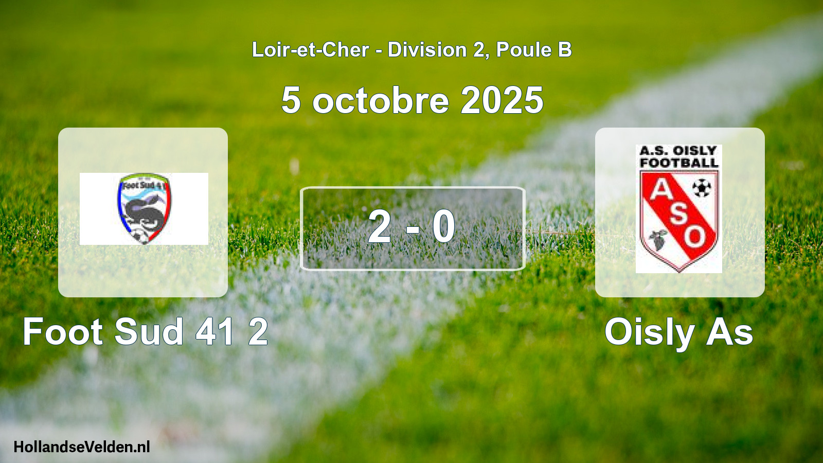Gespeelde wedstrijd: Foot Sud 41 2 - Oisly As 2 - 0 (5 oktober 2025)