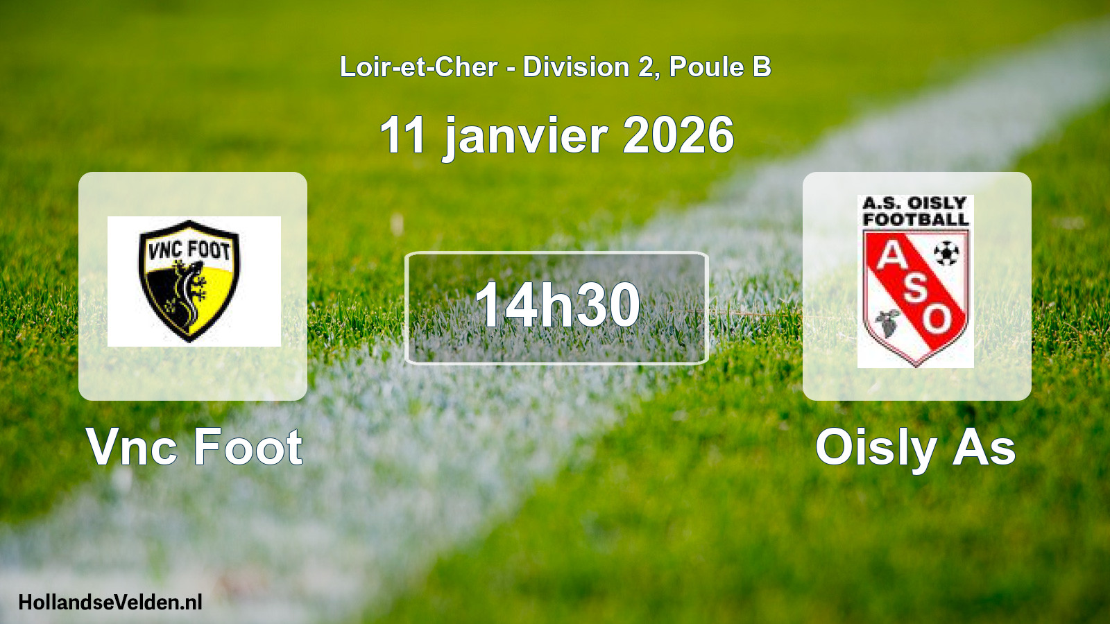 Geplande wedstrijd: Vnc Foot - Oisly As (11 janvier 2026)