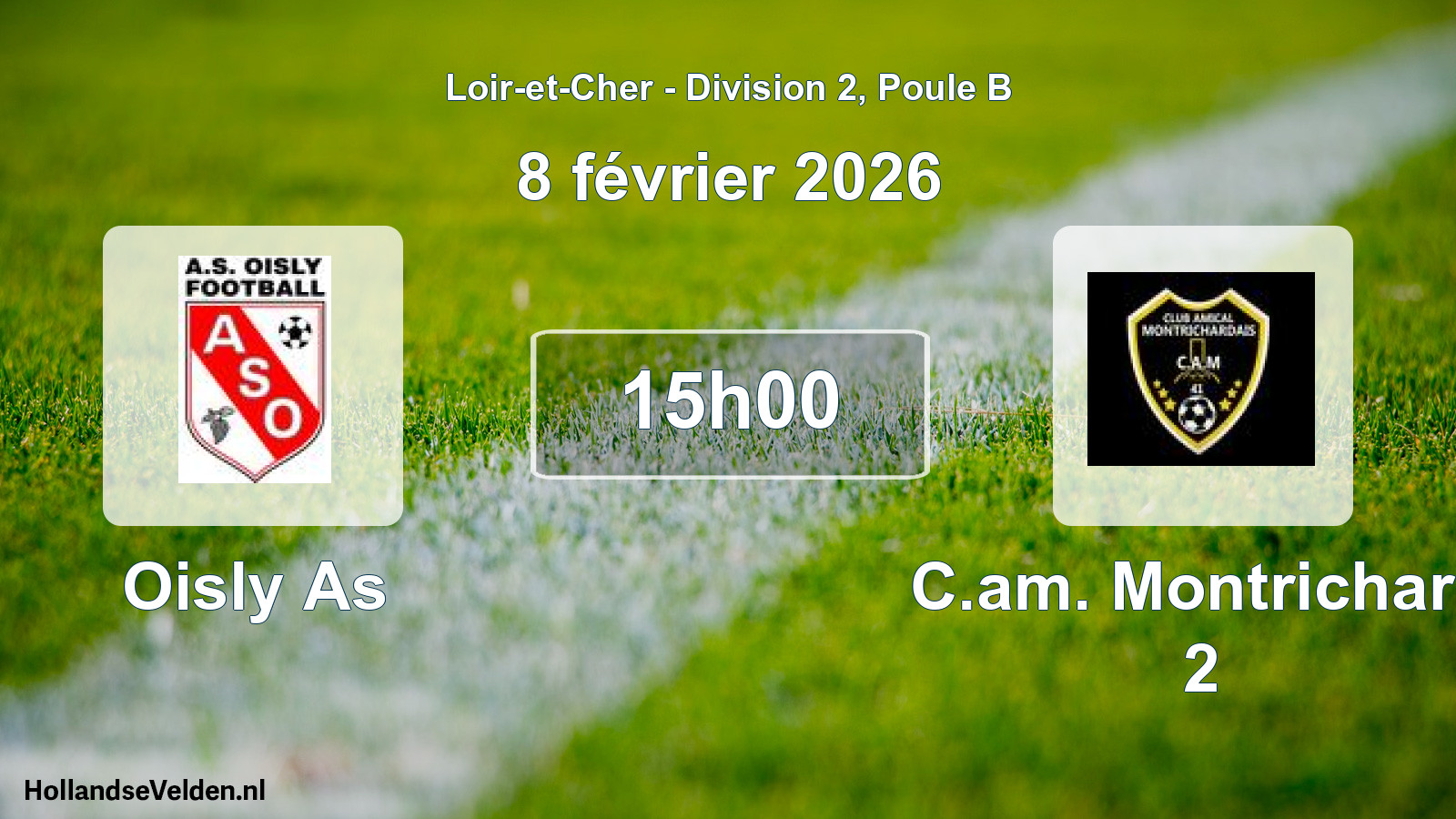 Scheduled Match: Oisly As - C.am. Montrichard 2 (8 February 2026)
