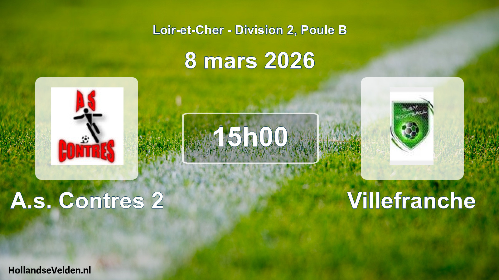 Scheduled Match: A.s. Contres 2 - Villefranche (8 March 2026)
