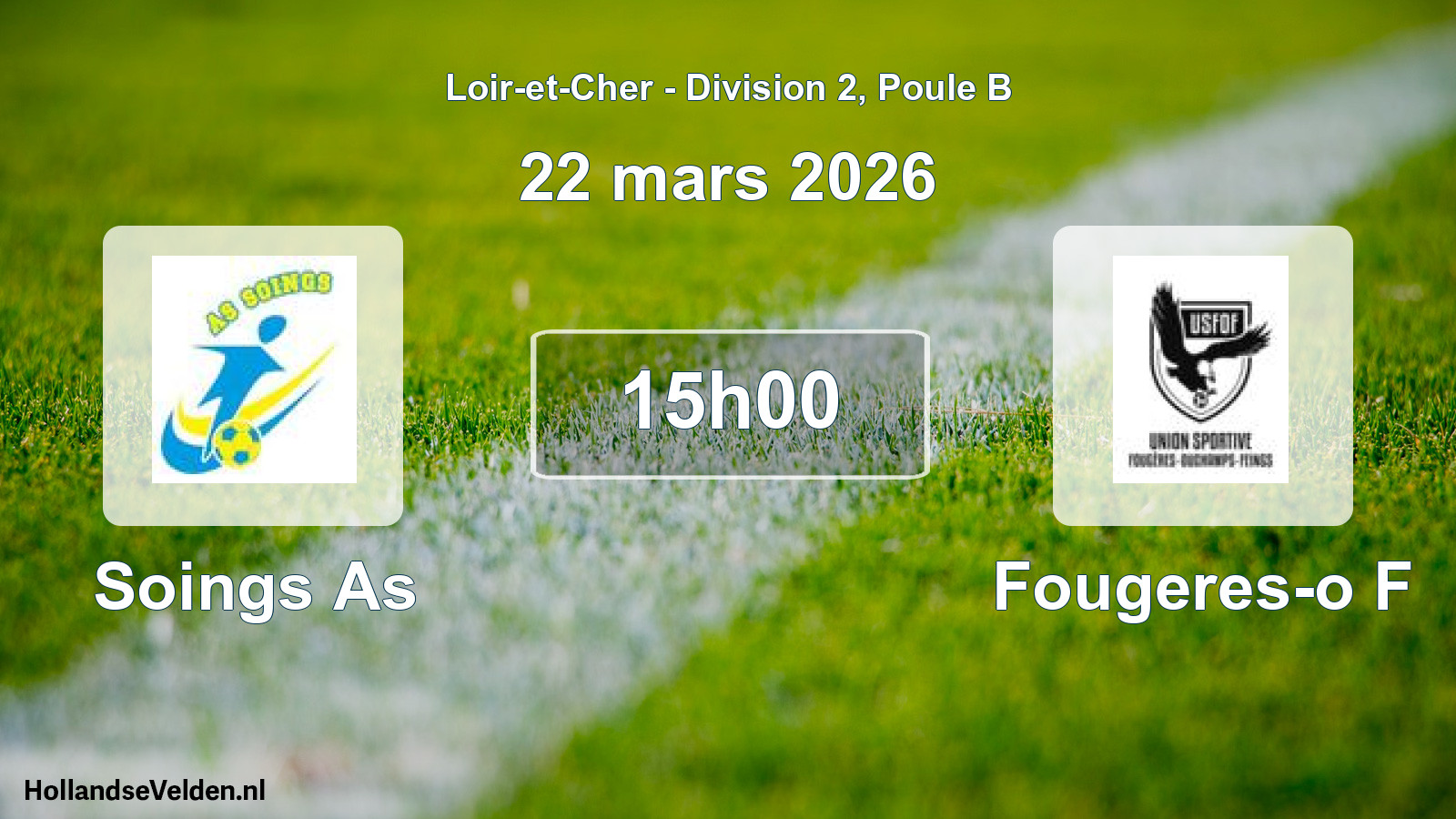 Geplande wedstrijd: Soings As - Fougeres-o F (22 mars 2026)