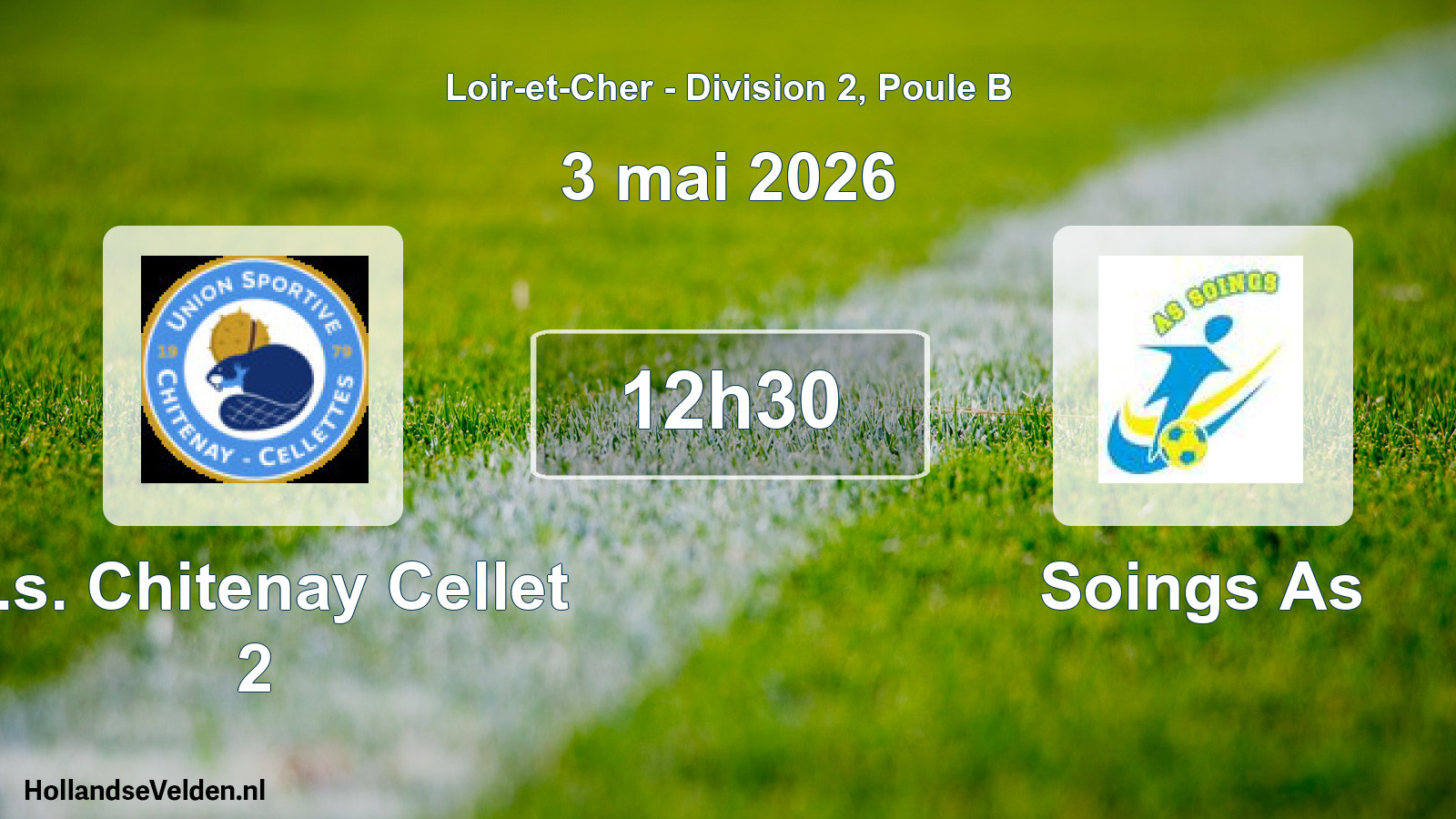 Geplande wedstrijd: U.s. Chitenay Cellet 2 - Soings As (3 mai 2026)