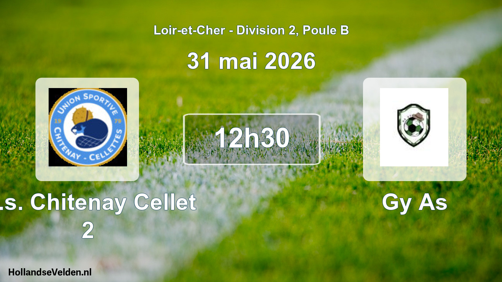 Geplande wedstrijd: U.s. Chitenay Cellet 2 - Gy As (31 mai 2026)