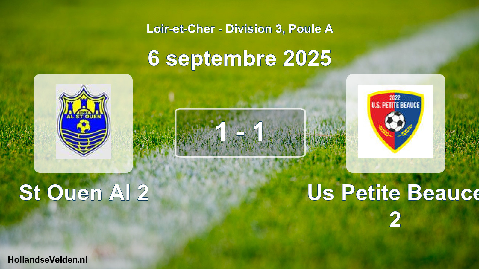 Gespeelde wedstrijd: St Ouen Al 2 - Us Petite Beauce 2 1 - 1 (6 september 2025)