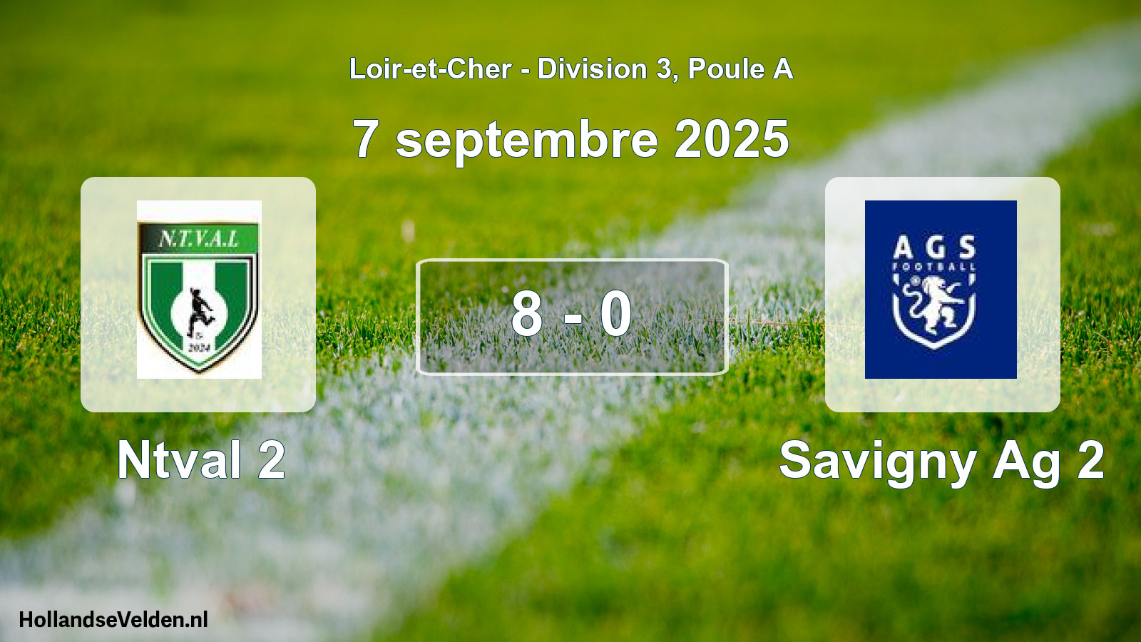Gespeelde wedstrijd: Ntval 2 - Savigny Ag 2 8 - 0 (7 september 2025)