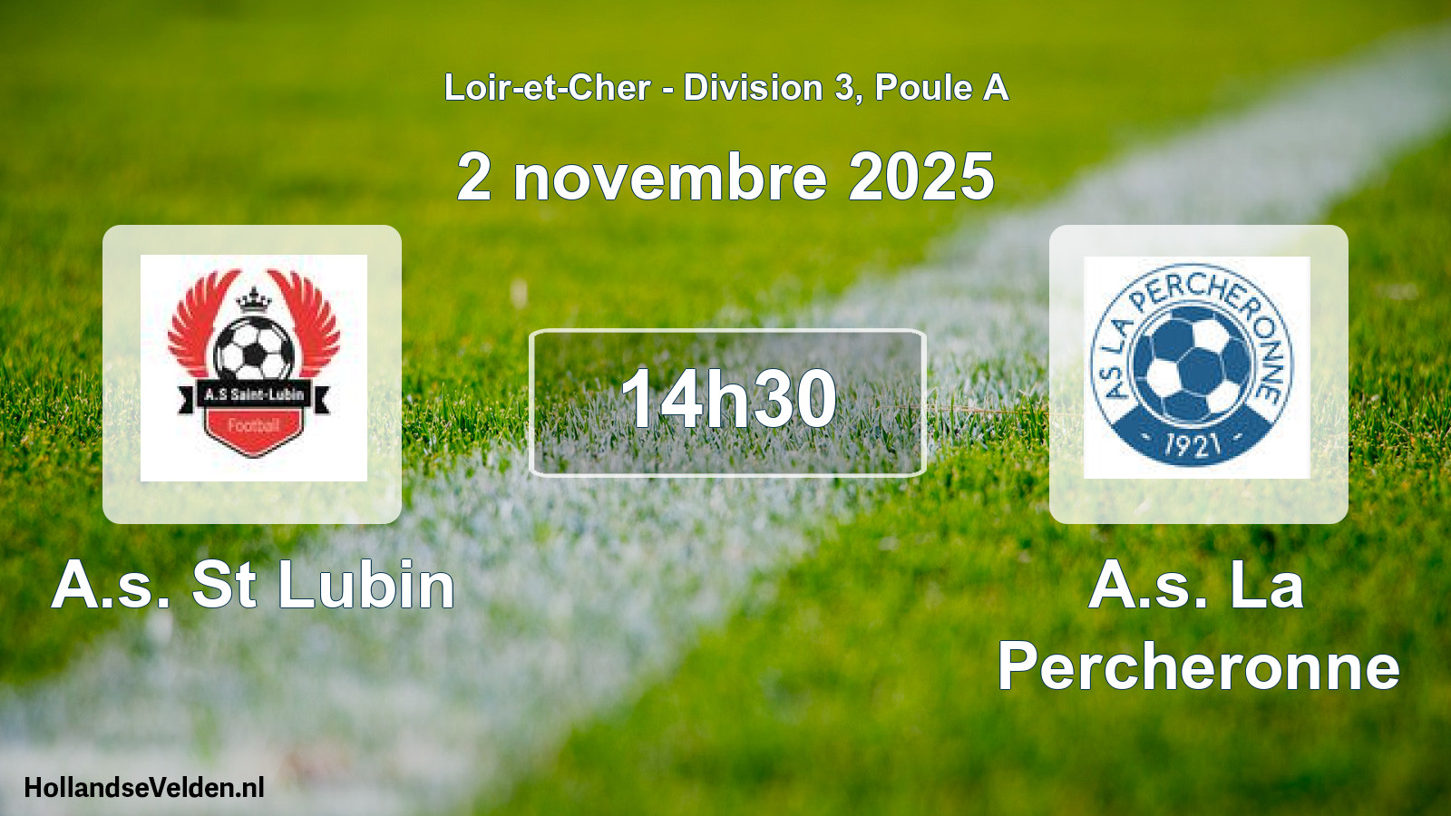 Geplande wedstrijd: A.s. St Lubin - A.s. La Percheronne (2 november 2025)