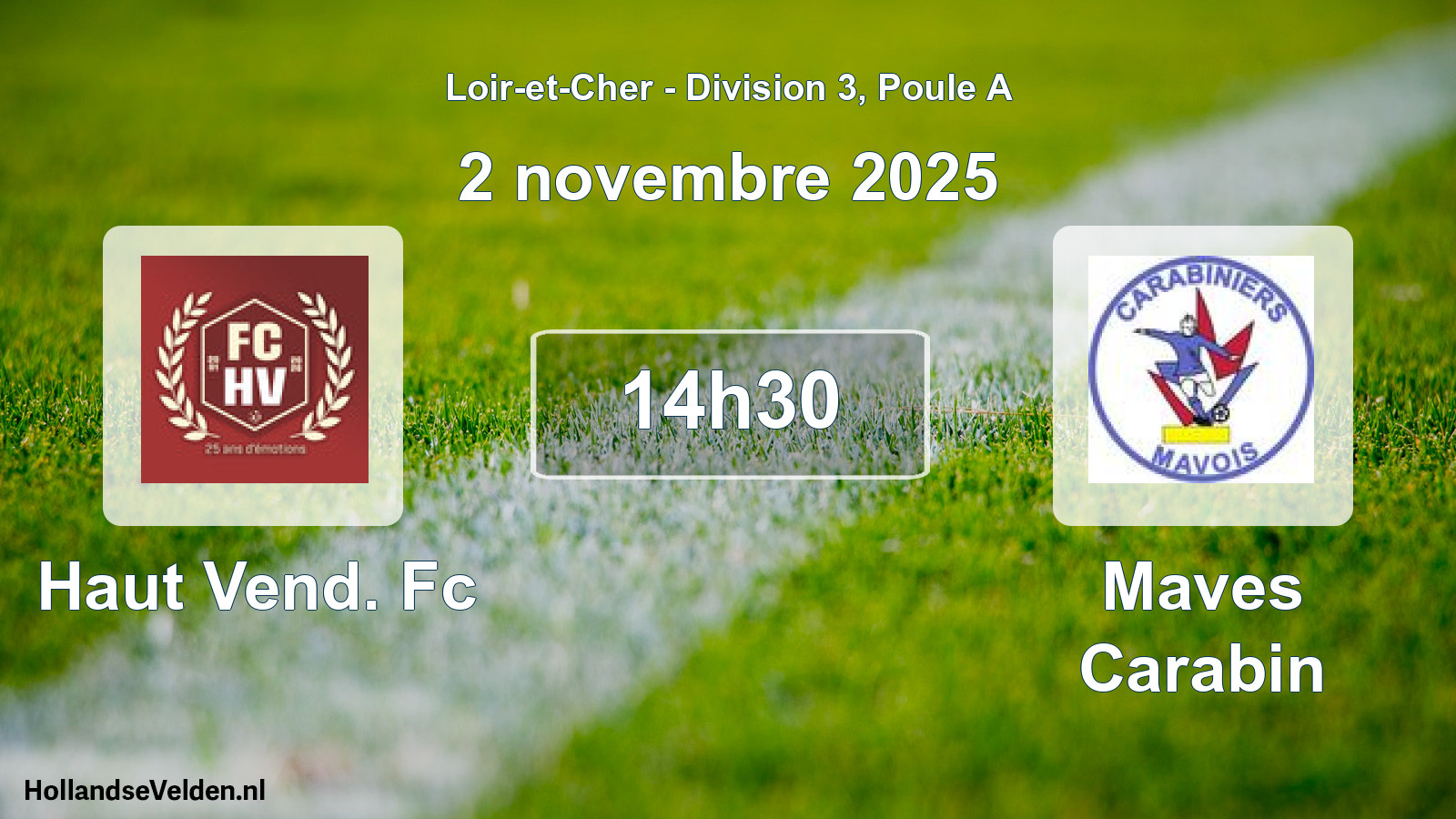 Geplande wedstrijd: Haut Vend. Fc - Maves Carabin (2 novembre 2025)