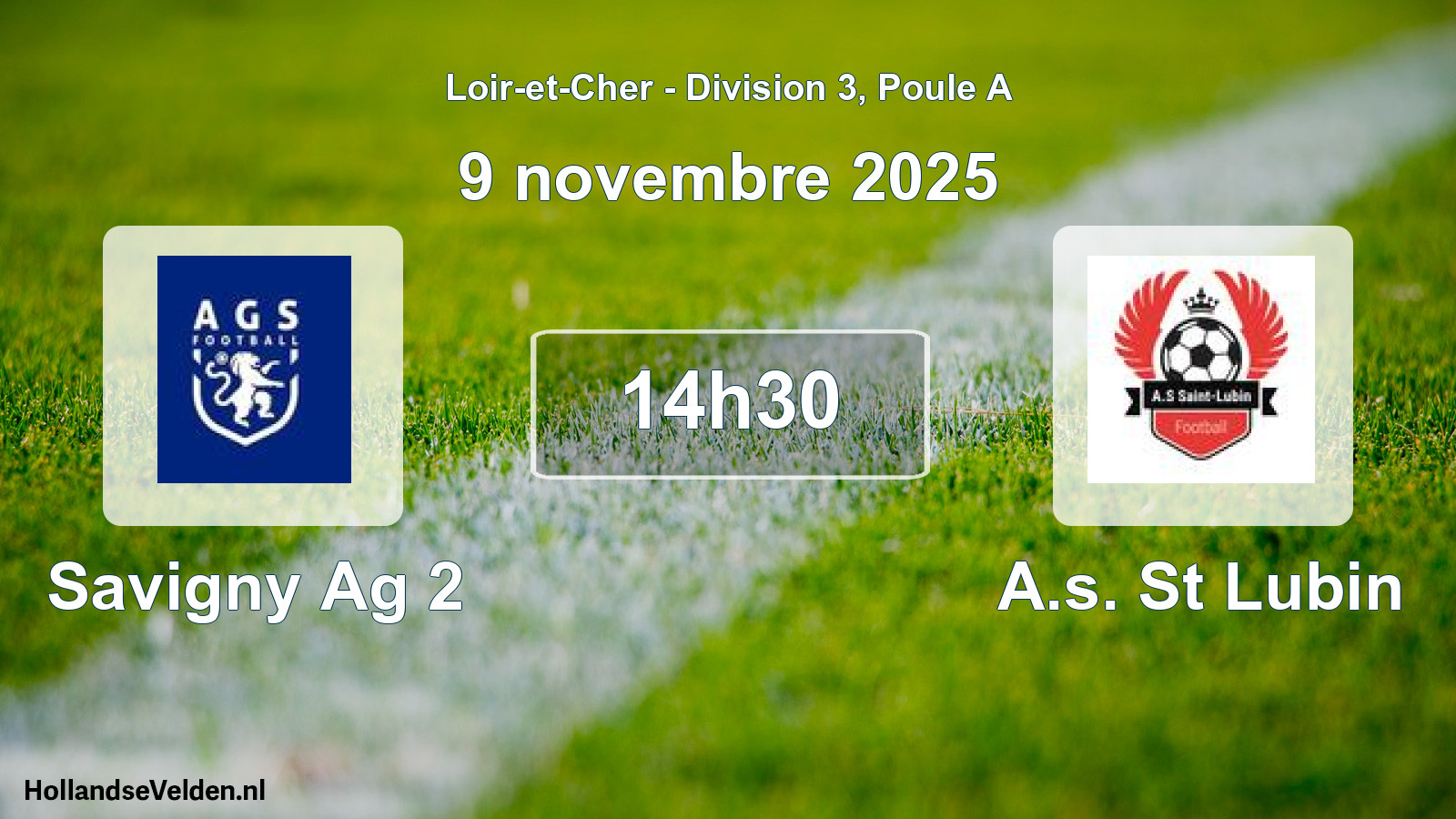 Geplande wedstrijd: Savigny Ag 2 - A.s. St Lubin (9 november 2025)