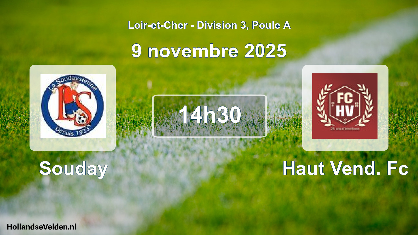 Geplande wedstrijd: Souday - Haut Vend. Fc (9 novembre 2025)