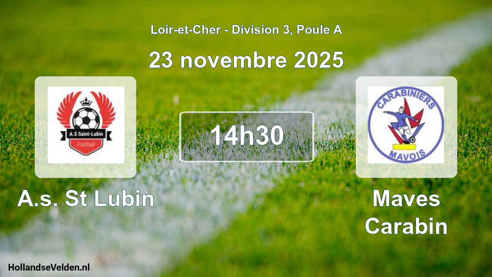 Geplande wedstrijd: A.s. St Lubin - Maves Carabin (23 novembre 2025)