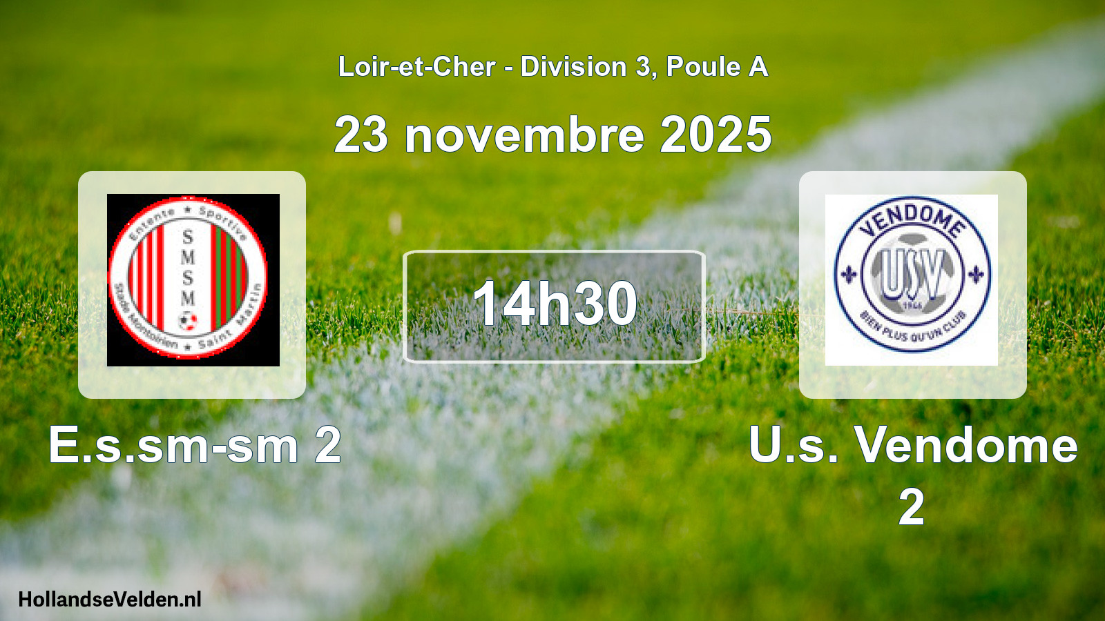 Geplande wedstrijd: E.s.sm-sm 2 - U.s. Vendome 2 (23 november 2025)