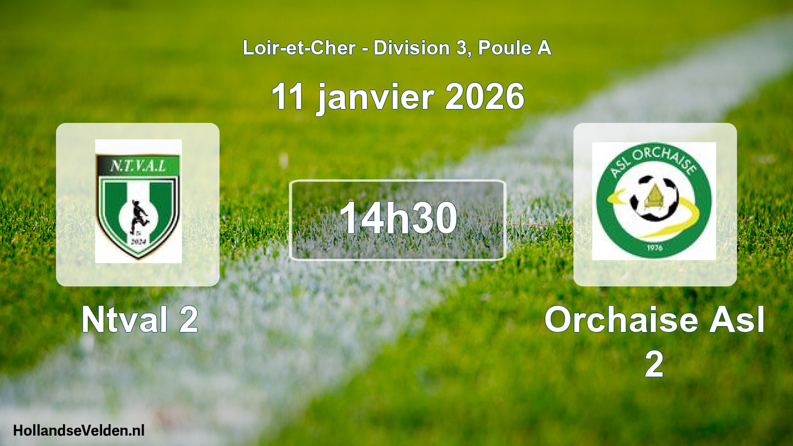 Geplande wedstrijd: Ntval 2 - Orchaise Asl 2 (11 janvier 2026)