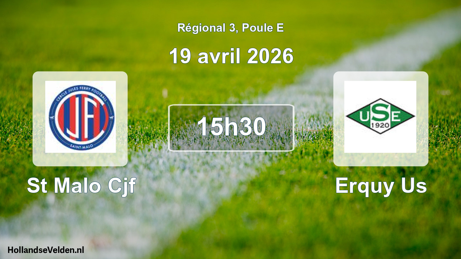 Geplande wedstrijd: St Malo Cjf - Erquy Us (19 avril 2026)