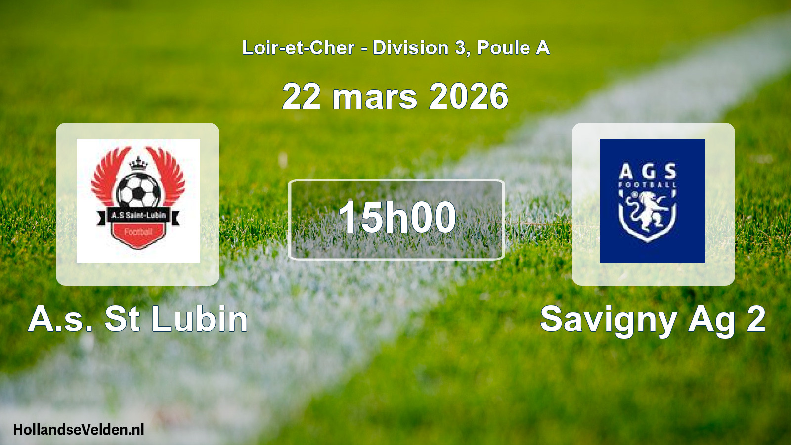 Geplande wedstrijd: A.s. St Lubin - Savigny Ag 2 (22 maart 2026)