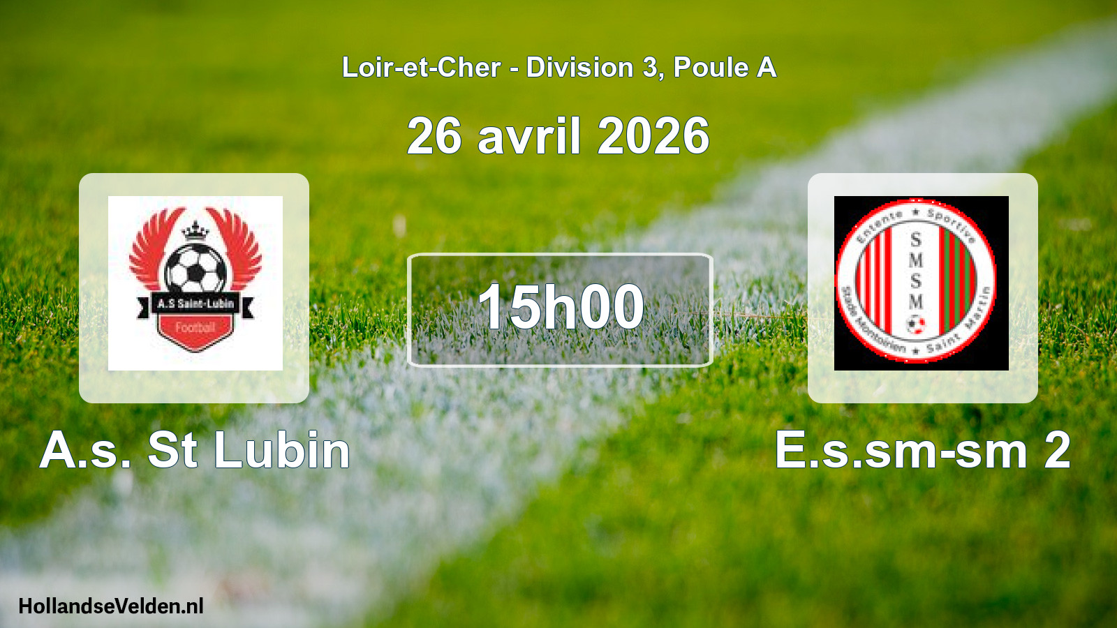 Scheduled Match: A.s. St Lubin - E.s.sm-sm 2 (26 April 2026)